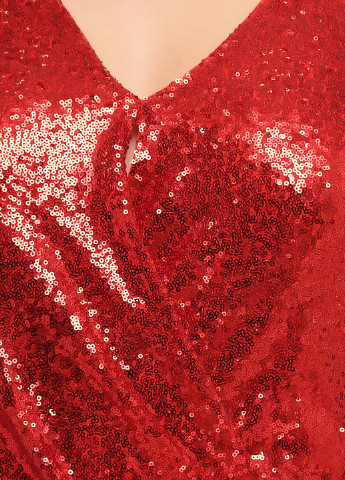 Червона демісезонна блуза на запах Vila