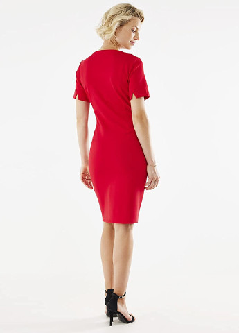 Красное кэжуал платье футляр Mexx однотонное