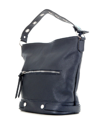 Сумка Diva's Bag шоппер однотонная тёмно-синяя кэжуал