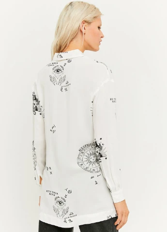 Черно-белая кэжуал рубашка с рисунком Tally Weijl
