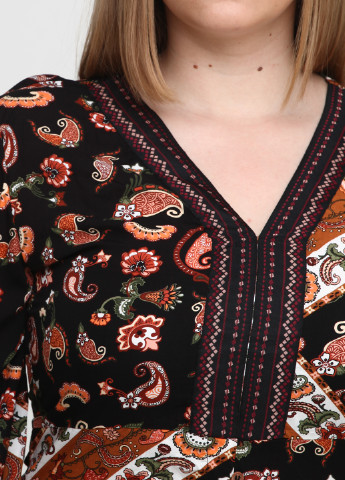 Коричневое кэжуал платье клеш Esmara турецкие огурцы