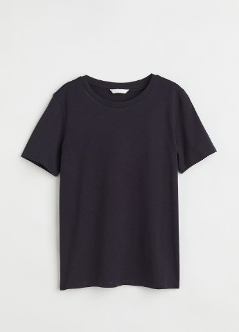 Темно-синя літня футболка H&M