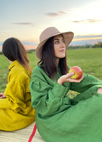 Салатова сукня Така Барвиста