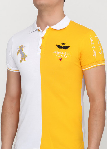 Желтая футболка-поло для мужчин EL & KEN с рисунком