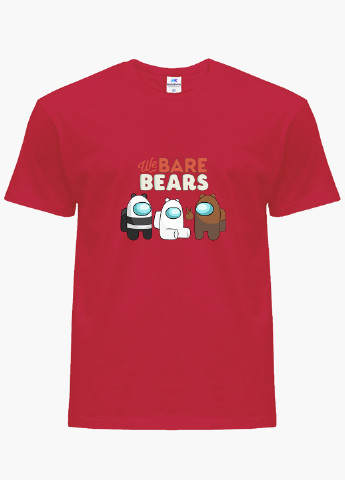 Красная демисезонная футболка детская вся правда о медведях (we bare bears)(9224-2668) MobiPrint