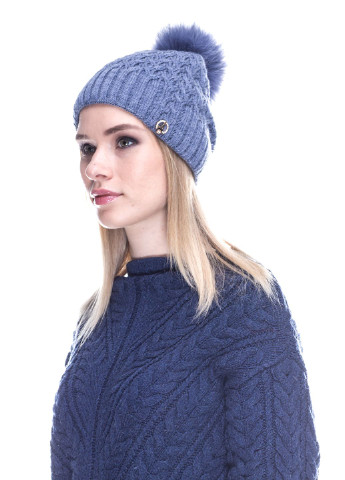 Зимняя теплая женская шапка на флисовой подкладке 550765 Merlini (249643201)