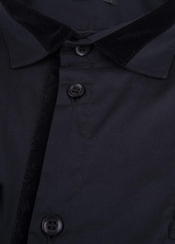 Черная кэжуал рубашка однотонная Gigolo