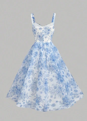 Блакитна сукня SHEIN (367803034)