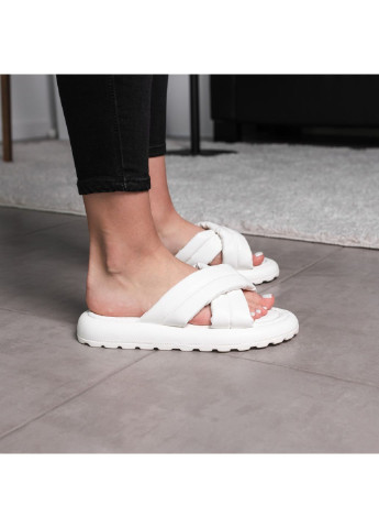 Белые шлепанцы женские oliver 3654 Fashion