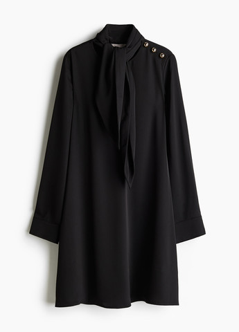 Чорна кежуал сукня а-силует H&M однотонна