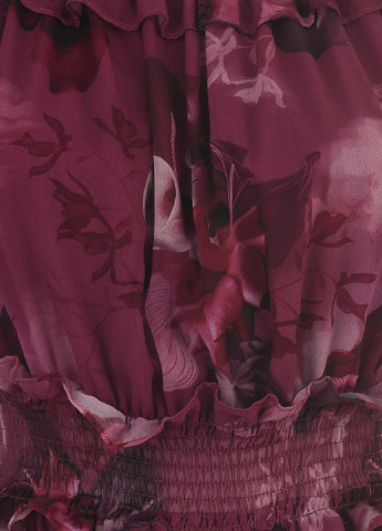 Фиолетовое кэжуал платье с открытыми плечами LOVE REPUBLIC