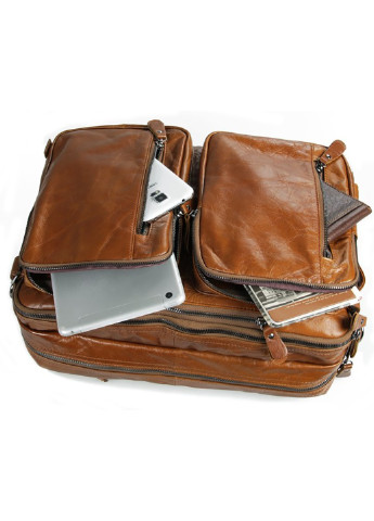 Чоловіча шкіряна дорожня сумка 38х27х15 см Vintage (229461008)