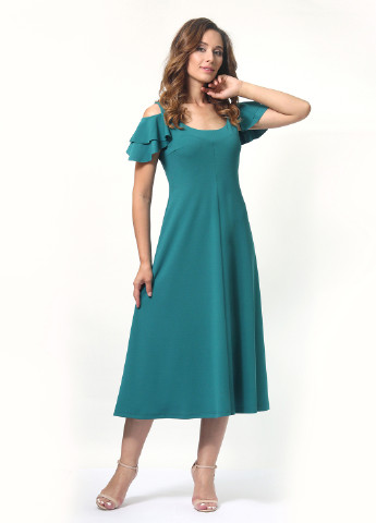 Зелена кежуал сукня, сукня кльош Alika Kruss однотонна