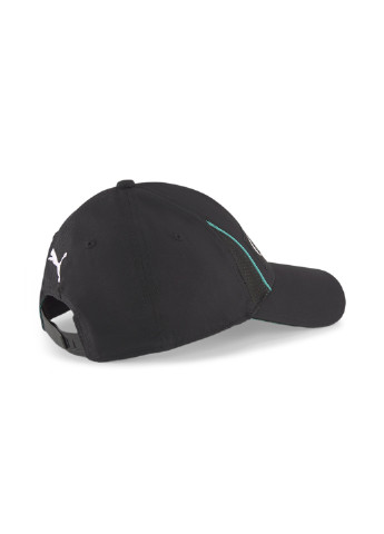 Кепка Mercedes F1 Baseball Cap Puma однотонная чёрная спортивная полиэстер