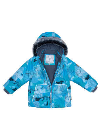 Голубой зимний комплект зимний (куртка + полукомбинезон) russel Huppa