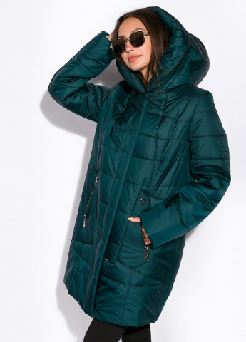 Темно-зелена зимня куртка Time of Style