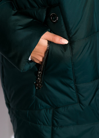 Темно-зелена зимня куртка Time of Style