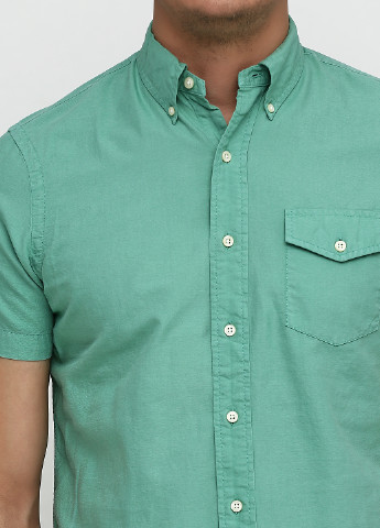 Мятная кэжуал рубашка однотонная Ralph Lauren с коротким рукавом