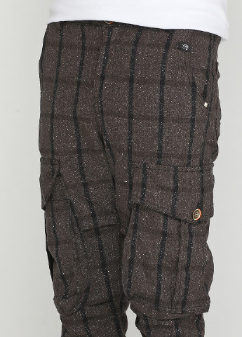 Коричневые кэжуал демисезонные со средней талией брюки Loft