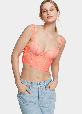 Оранжевый демисезонный комплект (бюстгалтер, трусики) Victoria's Secret