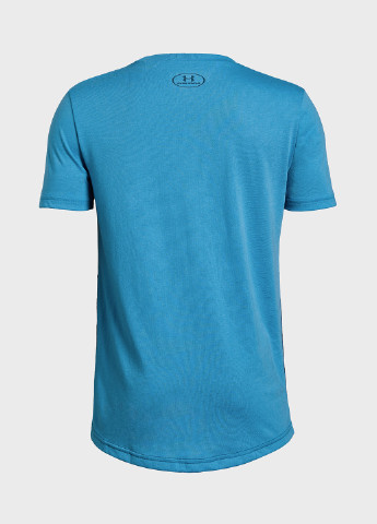 Голубая демисезонная футболка с коротким рукавом Under Armour