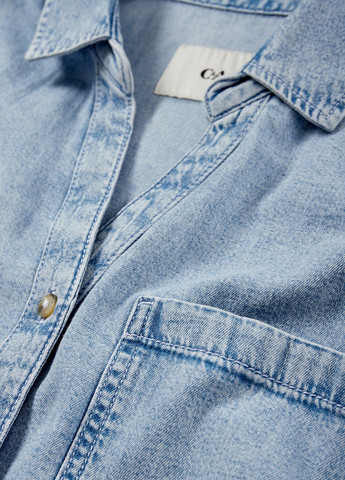 Голубое джинсовое платье рубашка C&A варенка