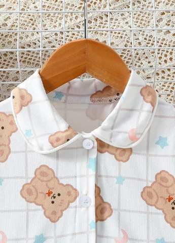 Комбинированная всесезон пижама (сорочка, шорти) рубашка + шорты SHEIN