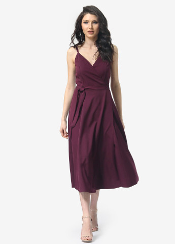 Фіолетова кежуал сукня, сукня на запах, кльош Anette однотонна