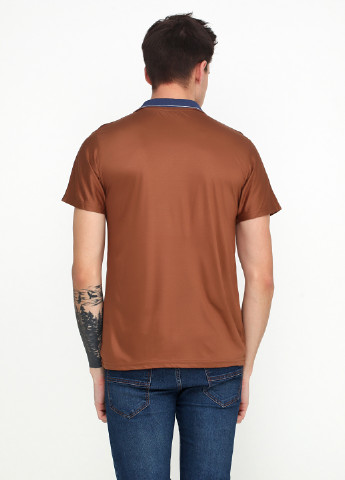 Коричневая футболка-поло для мужчин Clartex однотонная