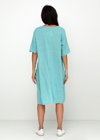 Бирюзовое кэжуал платье My Luna с цветочным принтом