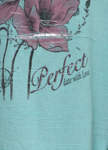 Бирюзовое кэжуал платье My Luna с цветочным принтом