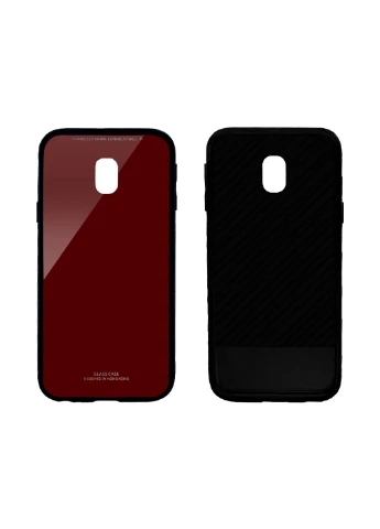 Чохол (Real Glass) для Samsung J3 (J330) 2017 (червоний) Intaleo для Samsung J3 (J330) 2017 (красный) (131340156)