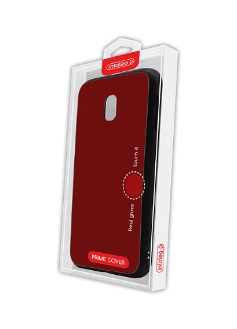 Чохол (Real Glass) для Samsung J3 (J330) 2017 (червоний) Intaleo для Samsung J3 (J330) 2017 (красный) (131340156)