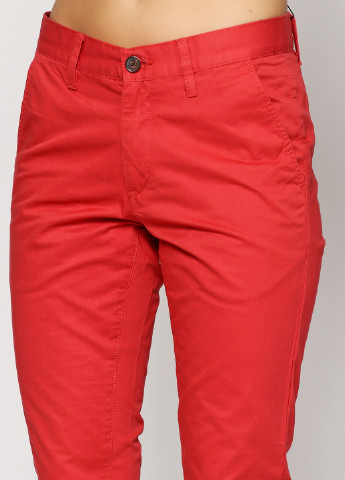 Красные кэжуал демисезонные брюки Cubus