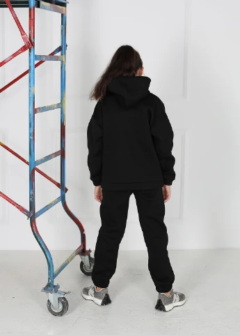 Черный зимний детские спортивные костюмы ISSA PLUS