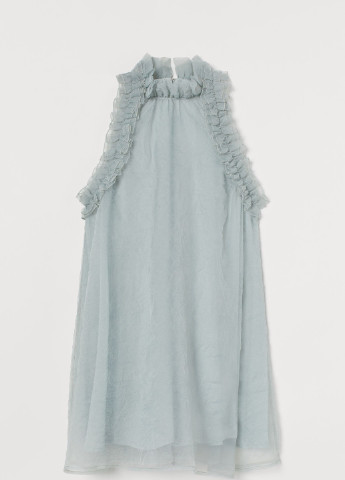 Мятное кэжуал платье H&M однотонное