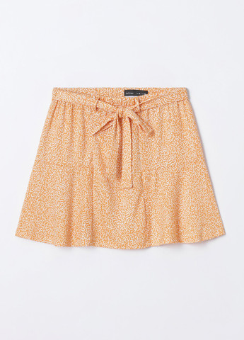 Бежевая кэжуал с геометрическим узором юбка Lefties клешированная