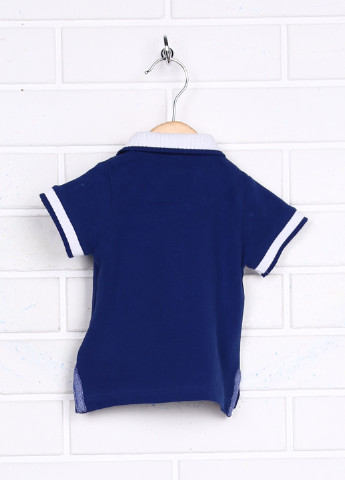 Синяя детская футболка-поло для мальчика Mayoral однотонная