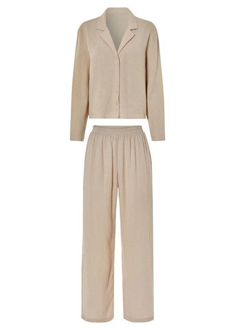 Світло-бежева всесезон піжама (сорочка, штани) сорочка + брюки Esmara