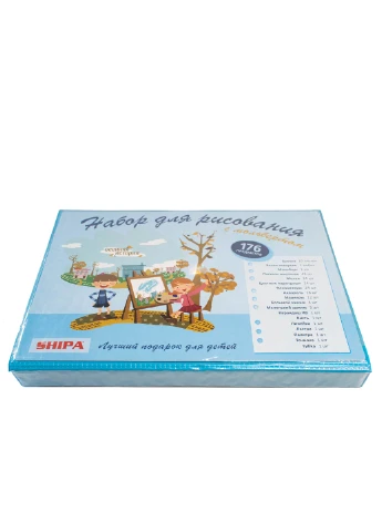 Набор для рисования с мольбертом в чемоданчике Art Set Blue UFT - (252404998)