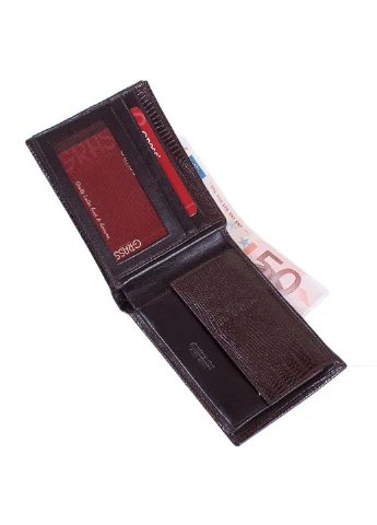 Чоловіче шкіряне портмоне 12,5х9,5х2, 5 см Grass (195771596)
