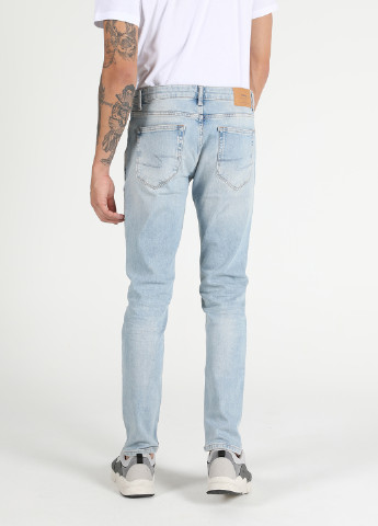 Голубые демисезонные слим джинсы 041 DANNY Colin's
