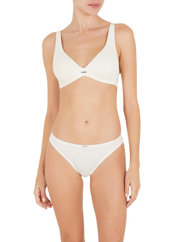 Молочний бралетт бюстгальтер Emporio Armani без кісточок віскоза