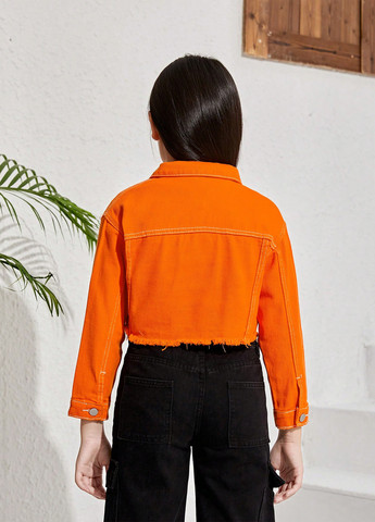 Оранжевая демисезонная куртка SHEIN