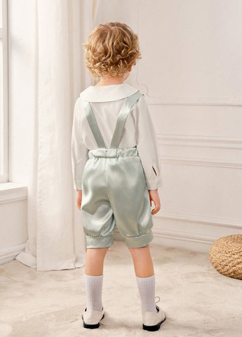 Комбінований літній костюм (сорочка, шорти) з шортами, з сорочкою SHEIN