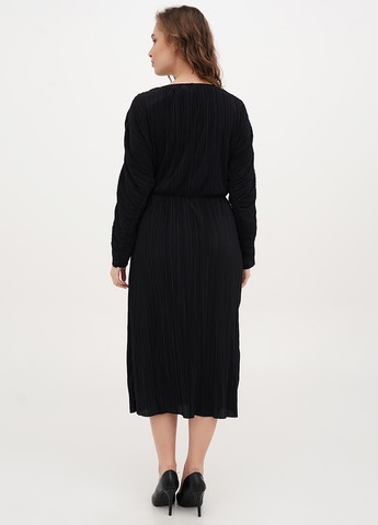 Чорна вечірня, кежуал сукня на запах, плісована H&M однотонна