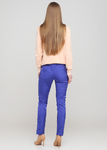 Светло-синие кэжуал демисезонные зауженные брюки Angelo Marani