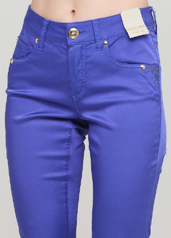 Светло-синие кэжуал демисезонные зауженные брюки Angelo Marani