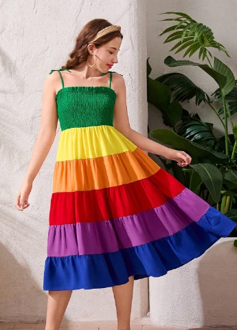 Комбинированное платье SHEIN (329544111)