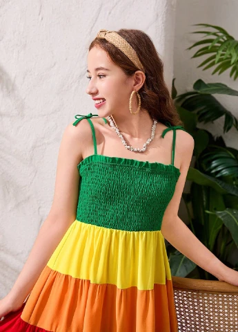 Комбинированное платье SHEIN (329544111)